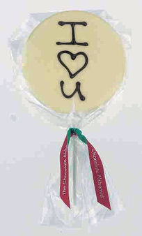 White Chocolate I Love You Lollipop (image 1)